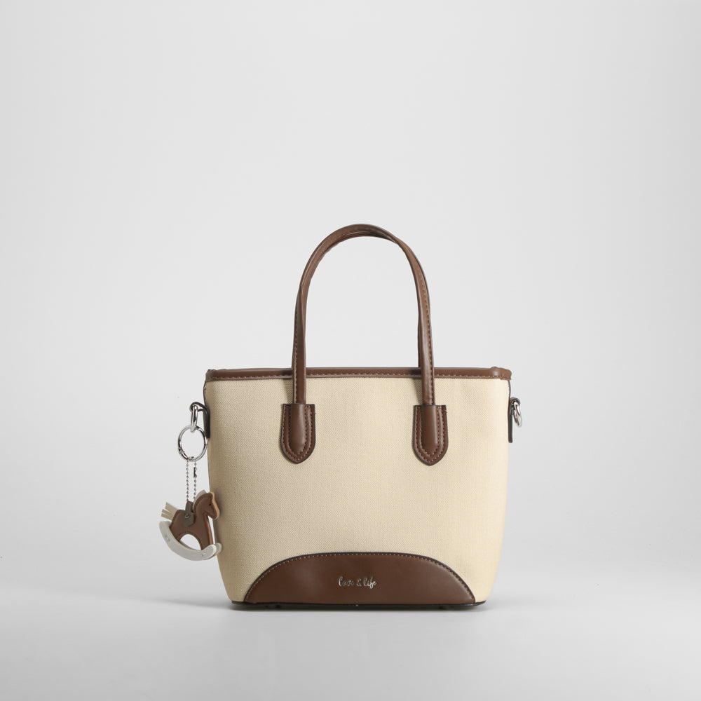 Bolso de mano blanco Piccola Piu