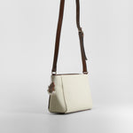 Bolso textura bimaterial blanco PICCOLA PIU