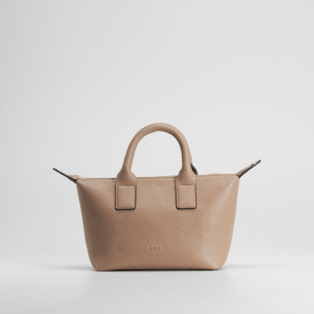 Bolso asa doble elegante marrón PICCOLA PIU