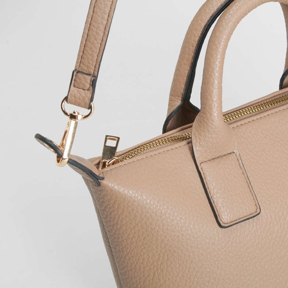 Bolso asa doble elegante marrón PICCOLA PIU
