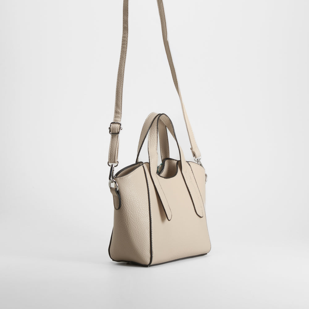 Bolso bandolera con pañuelo beige PICCOLA PIU
