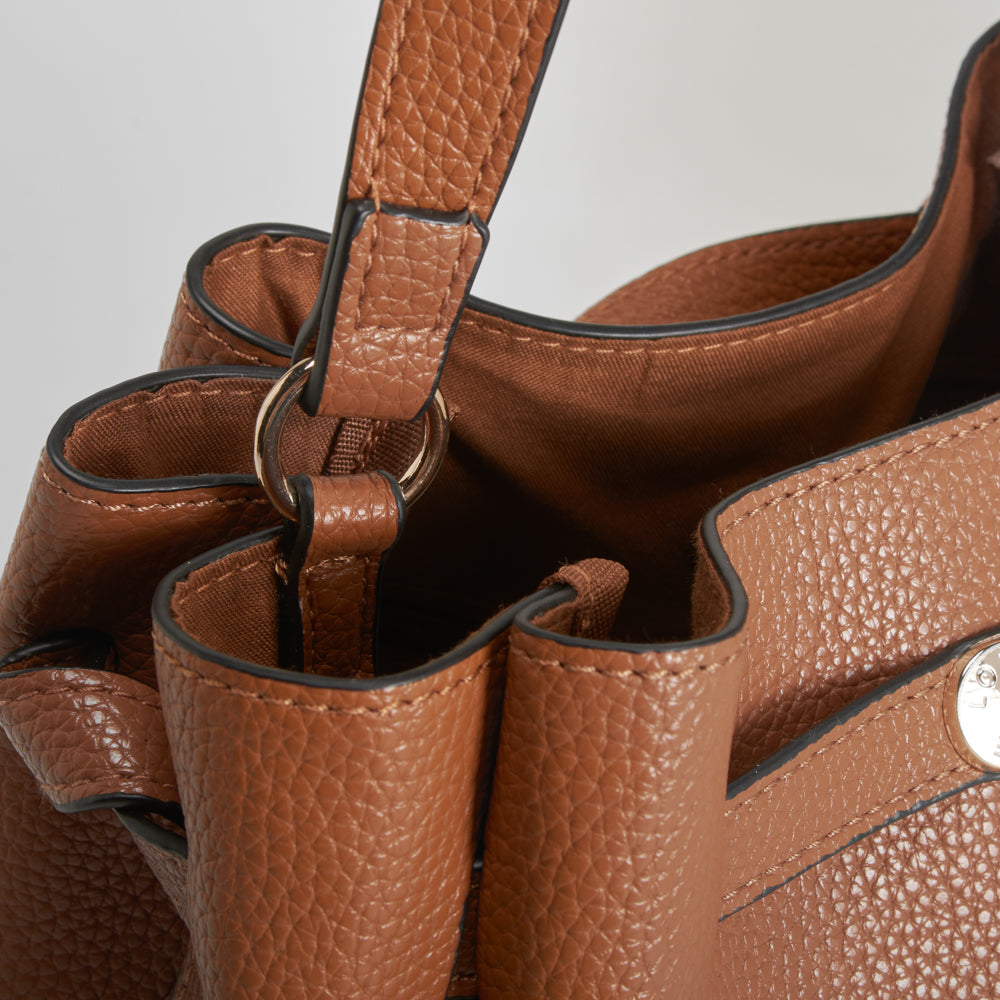 Bolso cruzado asa larga marrón PICCOLA PIU