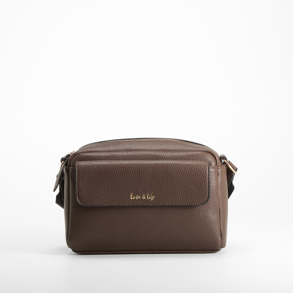 Bolso bandolera elegante marrón PICCOLA PIU
