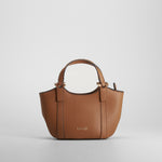 Bolso de mano efecto ante beige Piccola Piu