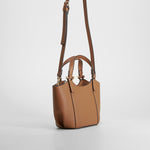 Bolso de mano efecto ante beige Piccola Piu