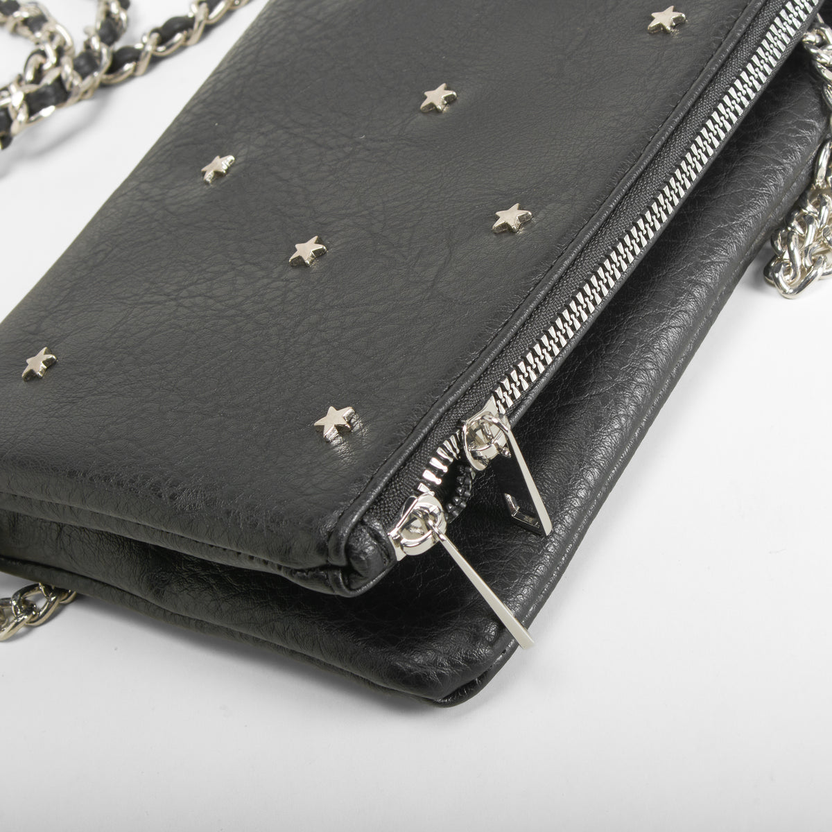 Bolso cadena studs estrellas negro PICCOLA PIU