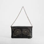 Bolso bandolera diseño metálico negro PICCOLA PIU