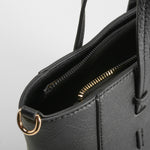 Bolso doble asa negro elegante PICCOLA PIU