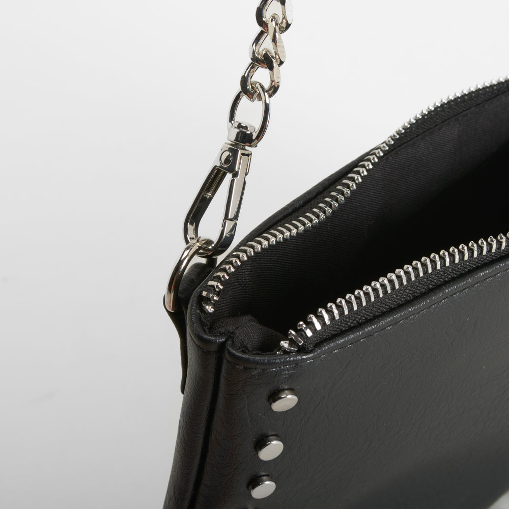 Bolso bandolera tachas cadena negro PICCOLA PIU