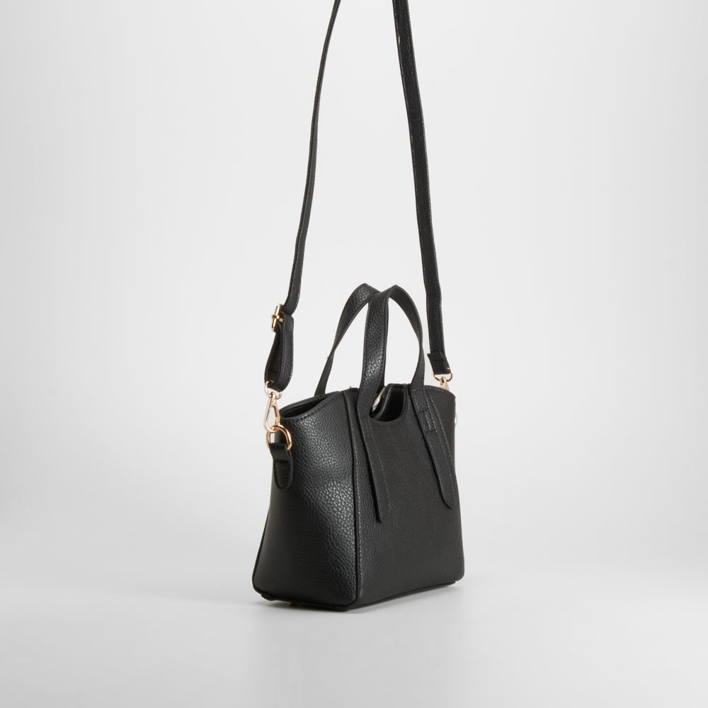 Bolso bandolera con pañuelo negro PICCOLA PIU