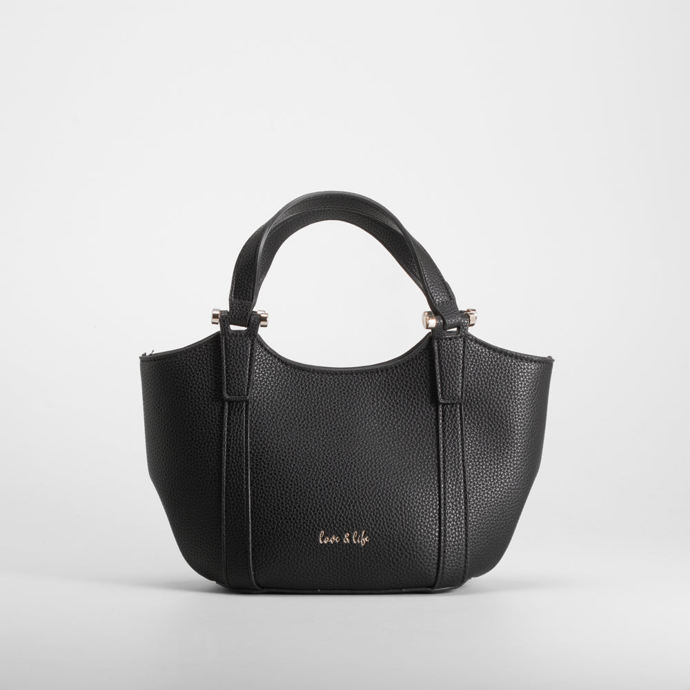 Bolso asa doble negro PICCOLA PIU