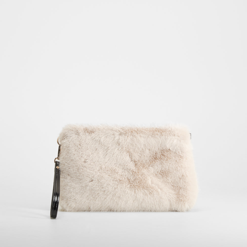Bolso bandolera pelo blanco PICCOLA PIU