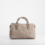 Bolso bombé efecto cuero marrón Piccola Piu