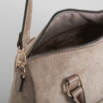 Bolso bombé efecto cuero marrón Piccola Piu