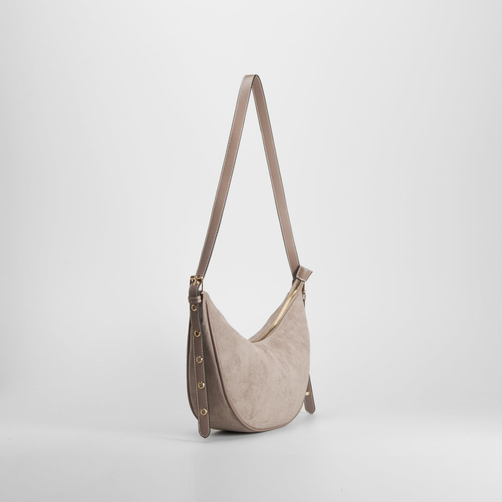 Bolso góndola efecto ante beige Piccola Piu