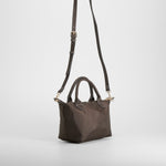 Bolso bandolera asa doble marrón PICCOLA PIU