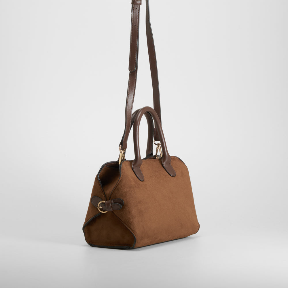 Bolso elegante marrón asa doble PICCOLA PIU