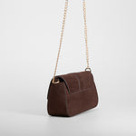 Bolso bandolera hebilla dorada marrón PICCOLA PIU