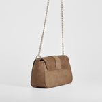 Bolso bandolera cadena antelina marrón PICCOLA PIU