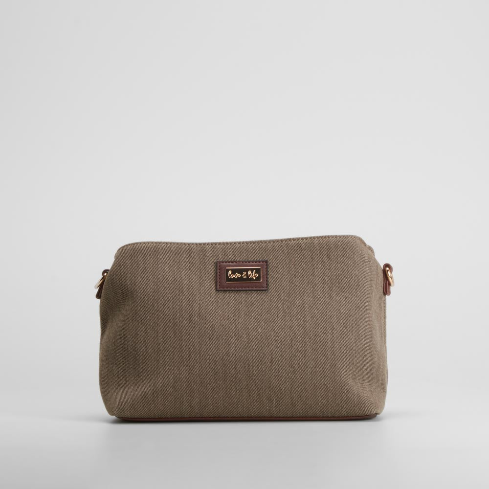 Bolso bandolera marrón compacto PICCOLA PIU