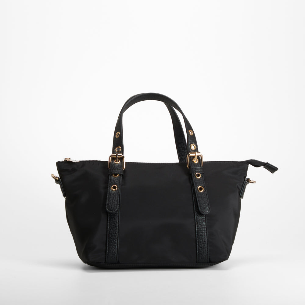 Bolso asa larga nylon negro PICCOLA PIU