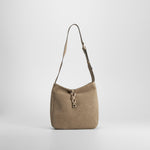 Bolso bandolera efecto ante beige PICCOLA PIU