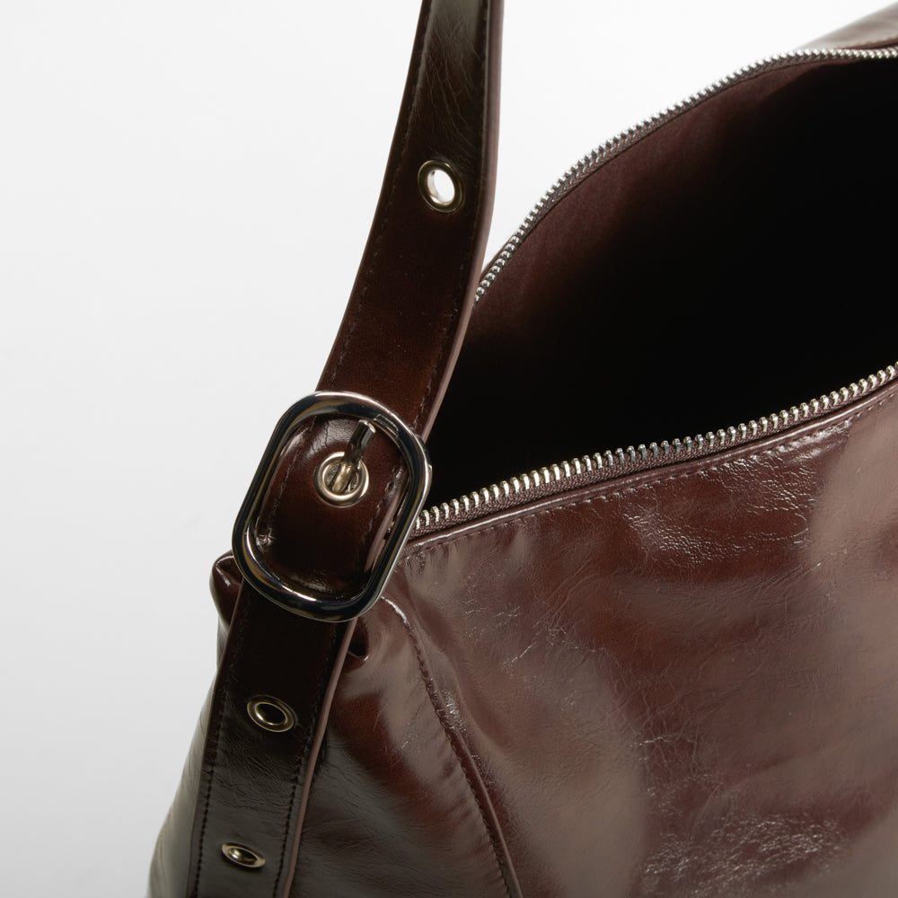 Bolso hombro hebilla marrón PICCOLA PIU