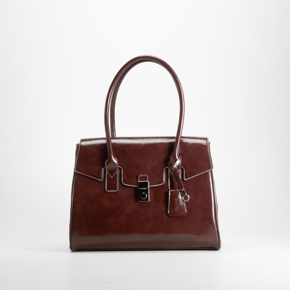 Bolso hombro asa larga marrón PICCOLA PIU