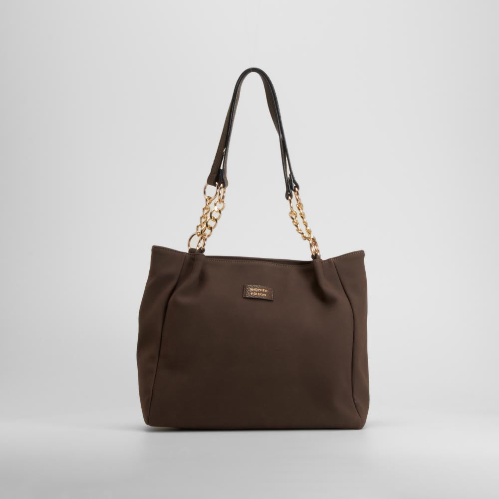 Bolso hombro asa cadena marrón PICCOLA PIU