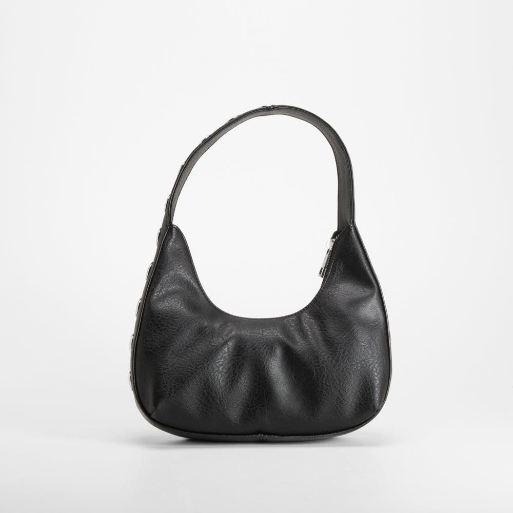 Bolso hombro detalles metálicos negro PICCOLA PIU