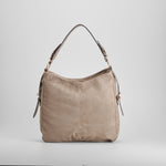 Bolso hombro efecto antelina beige PICCOLA PIU