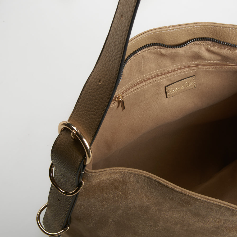 Bolso hombro beige PICCOLA PIU