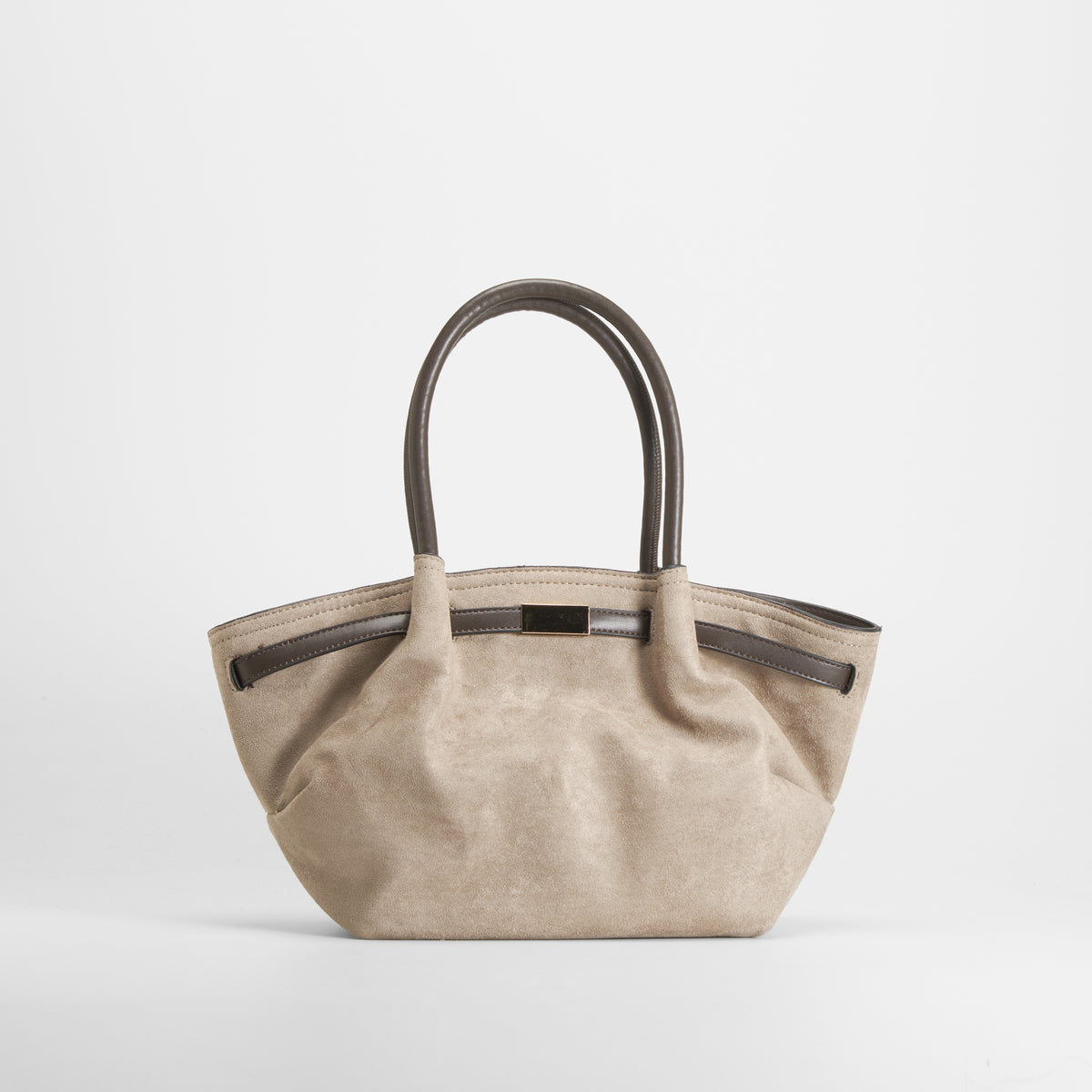 Bolso mediano efecto ante marrón PICCOLA PIU
