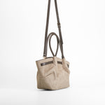 Bolso mediano efecto ante marrón PICCOLA PIU