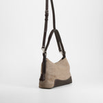 Bolso hombro efecto ante beige PICCOLA PIU