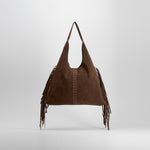 Bolso flecos estilo moderno marrón PICCOLA PIU