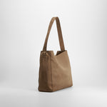 Bolso hombro antelina beige PICCOLA PIU
