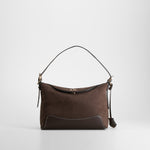 Bolso hombro efecto ante marrón PICCOLA PIU