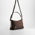 Bolso hombro efecto ante marrón PICCOLA PIU