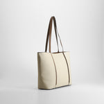 Shopper textil  detalle beige Piccola Piu