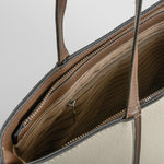 Shopper textil  detalle beige Piccola Piu