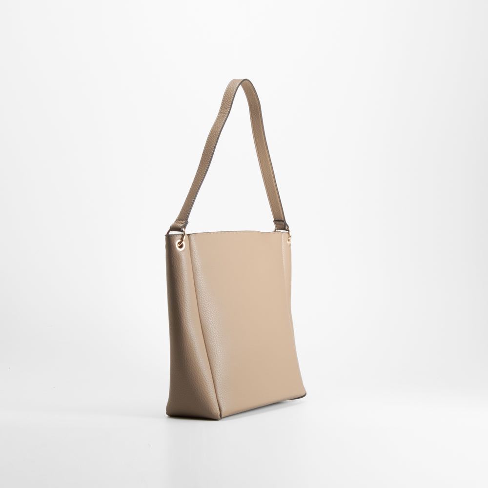 Bolso shopper hombro beige PICCOLA PIU