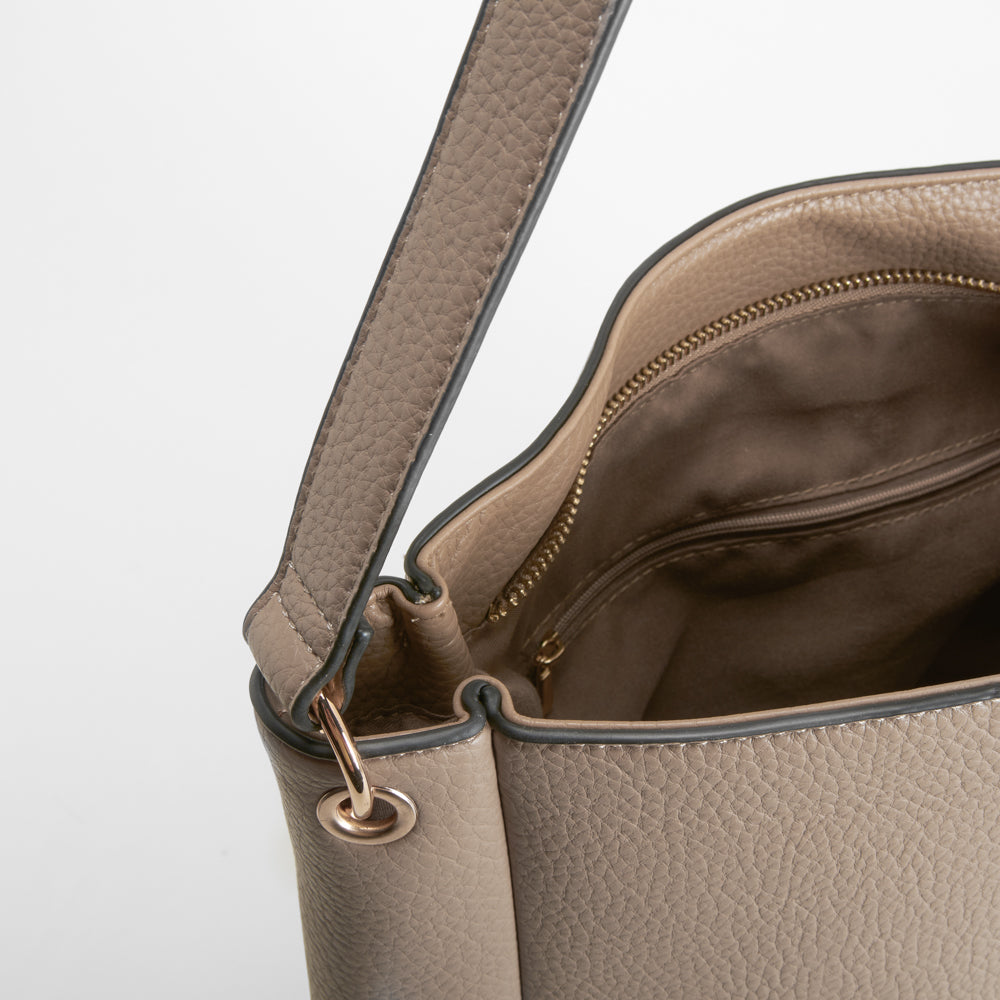 Bolso shopper hombro beige PICCOLA PIU