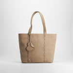 Bolso shopper asa larga colgante beige PICCOLA PIU