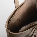 Bolso shopper asa larga colgante beige PICCOLA PIU