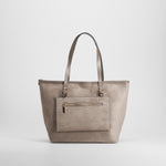 Bolso shopper efecto ante asas marrón PICCOLA PIU