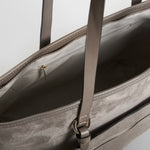 Bolso shopper efecto ante asas marrón PICCOLA PIU