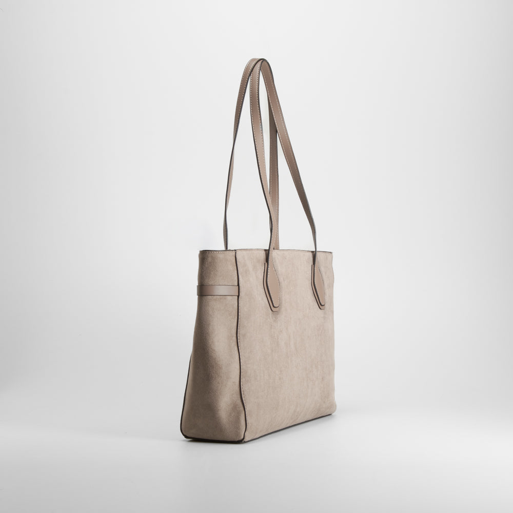 Bolso shopper asas largas beige PICCOLA PIU