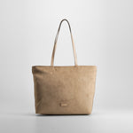 Bolso shopper efecto antelina marrón PICCOLA PIU