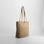 Bolso shopper efecto antelina marrón PICCOLA PIU